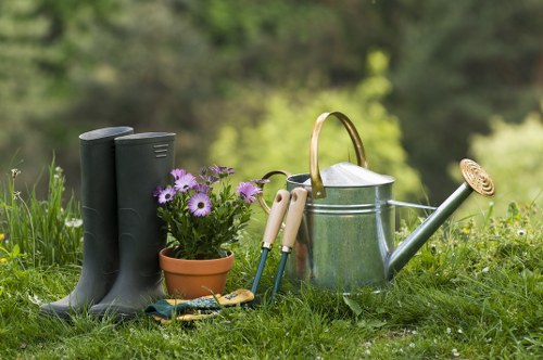 Low-carbon van used for sustainable garden service transport